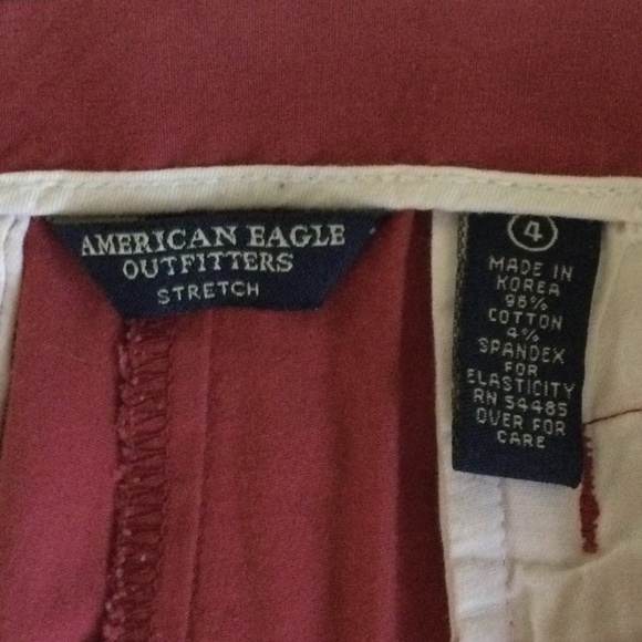Vintage Y2K American Eagle Red Capri Pants - Sz 4 - Picture 12 of 12